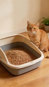 Litière pour chat biodégradable en bois de pin DongnaiPETS, 5,5 kg, sans poussière, hautement absorbante, contrôle supplémentaire des odeurs, gris - Product Image 2