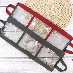 Transparent Storage Bag Travel Portable Jewelry Pouch With Zipper Closure and Hanging Loops for Easy Access - Product Image 4