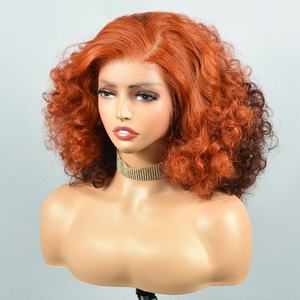 Perruque bouclée en cheveux humains à densité 250% Super Double Drawn, Lace Front HD Suisse 13x4, sans colle - Product Image 2