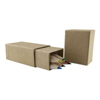 Mini crayons de couleur de golf en bois tendre promotionnels CP003 Mini crayons Cadeaux promotionnels Ensemble de crayons de 6 couleurs dans une boîte carrée en stock