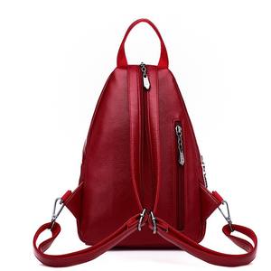 <span class=keywords><strong>Mochila</strong></span> multifuncional antirrobo con <span class=keywords><strong>cremallera</strong></span> de PU para <span class=keywords><strong>mujer</strong></span>, bolso moderno informal de moda urbana, sencillo y moderno, 2021 - Product Image 4