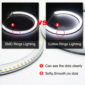 OEM 4X131MM Coton Lumière Super Lumineux LED <span class=keywords><strong>Angel</strong></span> <span class=keywords><strong>Eyes</strong></span> Halo Ring Kit pour BMW <span class=keywords><strong>E36</strong></span> E38 E39 E46 3 5 7 Series Phares Kits Canbus - Product Image 4