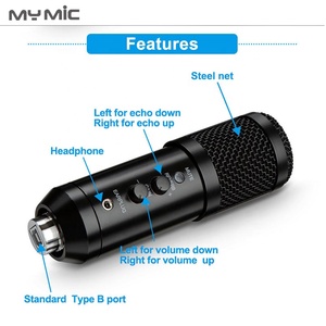 Micrófono USB Profesional MY NX4-A, Adecuado para Grabación de Podcasts y Videojuegos, con Reverberación - Product Image 2