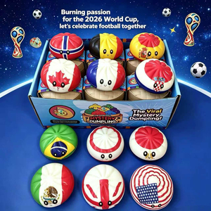 Jouets anti-stress Mystery Dumpling Édition Coupe du Monde 2026, jouets à presser en TPR pour soulager le stress, unisexe, grands jouets moelleux en forme de boulettes, vente en gros - Product Image 5