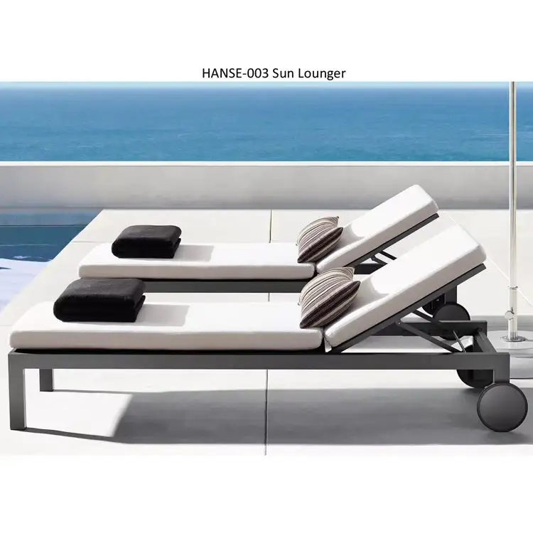 Lounge Chair Beach Modern Chaise Outdoor Swimming Pool Metal Aluminum Sun Lounge Beach Lounge Chair