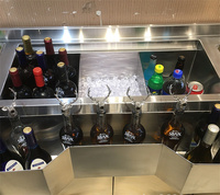 Table de barman portable avec lumière LED, comptoir de service sous le bar, nouvelle collection 2023