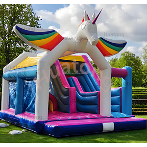 Huatong thương mại PVC lâu đài <span class=keywords><strong>Inflatable</strong></span> nhà trả lại Combo Cầu Vồng trượt <span class=keywords><strong>Inflatable</strong></span> nhà trả lại cho trẻ em bên - Product Image 5