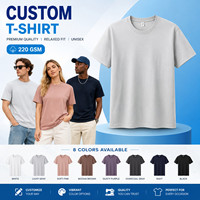 T-shirts unisexes à manches courtes en nylon/spandex tricoté lourd 220 GSM, coupe classique, séchage rapide, streetwear, personnalisables avec logo, pour hommes