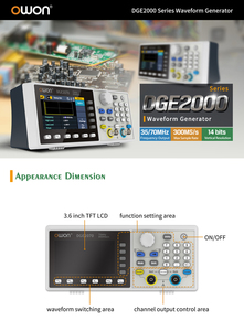 Générateur de formes d'onde arbitraires OWON DGE2070 70 MHz, série DGE2000 - Product Image 6