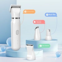 Nouveau Kit de Toilettage Automatique 4-en-1 Sûr pour Animaux de Compagnie : Tondeuse à Poils pour Chien, Tondeuse à Pattes, Coupe-Ongles Électrique pour Chat, Rechargeable et Nettoyant
