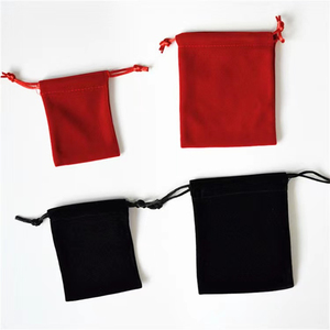 Pochette cadeau en velours, petit sac à bijoux réutilisable avec cordon de serrage, sac d'emballage promotionnel coloré pour le rangement - Product Image 4