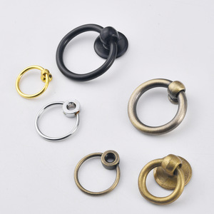 Furniture Round <b>Drawer</b> Handles Zinc Alloy Ring Pulls Traditional Style Durable Single Hole For Cabinet <b>Drawer</b> - Product Image 4