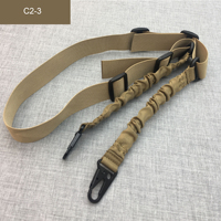 Sangle de sécurité tactique réglable à trois points pour pistolet jouet ceinture en nylon pour le tir de chasse CS en plein air