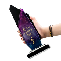 Cadeau d'entreprise personnalisé, souvenirs solides, trophée en métal, cristal, verre, acrylique, plaque vierge, base en bois, coupe en cristal
