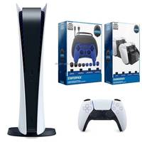 Untuk Konsol Game TV Pro 2TB 10 Game Gratis 2 Kontroler Nirkabel Colokan AS Koneksi Kabel Dukungan Multi-Bahasa TF Gaming)