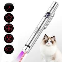 Pointeur laser interactif pour chat en acier inoxydable durable, 3-en-1, jouet pour chat infrarouge USB