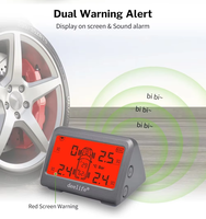 Sistema de Monitoreo de Presión de Neumáticos (TPMS) ODM MY77T con Energía Solar, 4 Sensores, 433MHz, Alarma de Presión y Temperatura en Tiempo Real, IP67