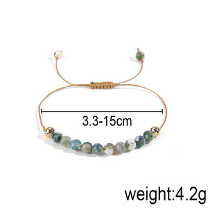 Adjustable Woven Stone <b>Bracelet</b> Women Bohemian Ethnic Style Jewelry Round <b>Beaded</b> <b>Bracelet</b> For Daily Wear - Product Image 4