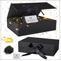 Caja de Regalo Rígida Color Champán con Logotipo Personalizado, Decorada con Cinta y Cierre Magnético, para Perfumes, Cuidado de la Piel y Regalos Navideños