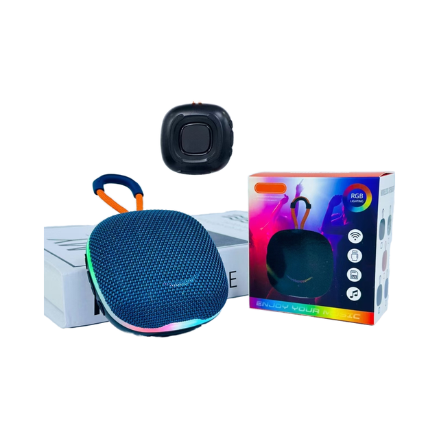 Mini Portable Wireless Speakers RGB LED Lighting Waterproof Outdoor Use Lanyard Battery Power Certified