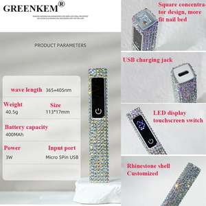 3 Couleurs 3W Strass Mini Lampe à Led UV pour Ongles Séchoir à Ongles Portable Rechargeable Pour Gel Durcissant Lampe <span class=keywords><strong>de</strong></span> Manucure - Product Image 5
