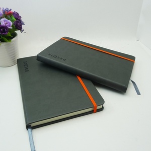 Carnet de notes en cuir PU gris de haute qualité format A5 Journal Journal avec bande élastique - Product Image 5
