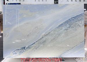 แผ่นหินอ่อนคริสตัลสีน้ำเงินธรรมชาติขัดเงาหรูหราทันสมัย ทนทาน เหมาะสำหรับตกแต่งผนังโรงแรม - Product Image 3