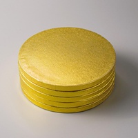 Lot de 50 plateaux à gâteau ronds en carton ondulé doré de 12 pouces (30,5 cm) avec estampage et matériaux recyclés