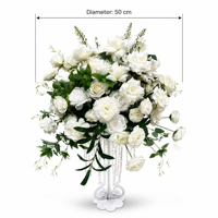 Boule de fleurs artificielles sophistiquée pour centre de table de mariage, chemin de table pour événements, fêtes et réceptions