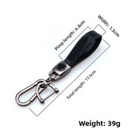 Vente en gros d'accessoires pour clés de voiture écologiques de haute qualité, porte-clés en cuir léger pour hommes, logo personnalisé, impression à l'écran tendance
