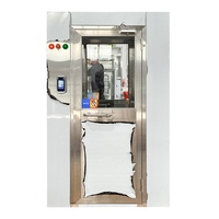 Cabine de douche à air comprimé simple/double en acier inoxydable pour usage industriel, alimentation 380V, dimensions 790x880x1925mm