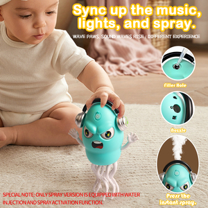 Giocattolo polpo magico danzante per bambini con luci e musica, giocattolo sensoriale interattivo a induzione ricaricabile (verde) - Product Image 6