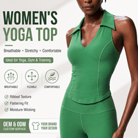 Ensemble de yoga sans couture pour femme avec logo personnalisé, haut à manches longues à demi-zip et leggings taille haute, tenue de sport 2 pièces