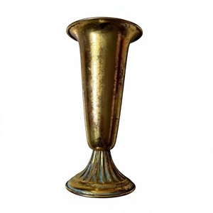 Vase à fleurs de style vintage, finition dorée, vases européens, décoration de sol, décoration intérieure moderne, autres fournitures de décoration pour événements - Product Image 1