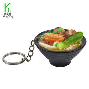 هدية ترويجية على شكل وعاء نودلز ياباني كرتوني، سلسلة مفاتيح على شكل حساء الرامن والسوشي، لعبة طعام للزينة - Product Image 5