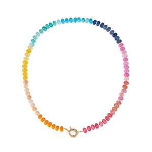 Nuevo collar de cuentas artesanal delicado de color caramelo de verano con cadena de gargantilla de cuentas de vidrio coloridas - Product Image 2