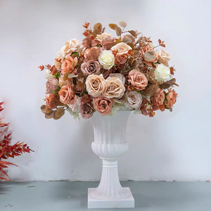 Decoración primitiva de otoño, decoración de matrimonio, telón de fondo de escenario, boda, flores naranjas, guirnalda de otoño, Bola de flores grande, pieza central - Product Image 2