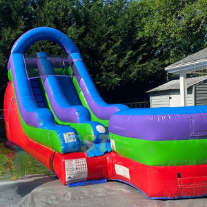 Grands toboggans gonflables avec piscine toboggans pour enfants et adultes toboggans commerciaux jeux de fête d'arrière-cour - Product Image 3