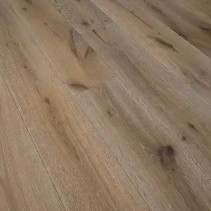 Suelo de madera dura de 9 pulgadas de ancho y gris, color blanco lavado, roble blanco francés