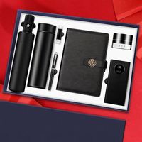 Cadeaux d'affaires promotionnels simples, carnet, thermos, batterie externe, haut-parleur, parapluie, ensembles de cadeaux d'entreprise de luxe/