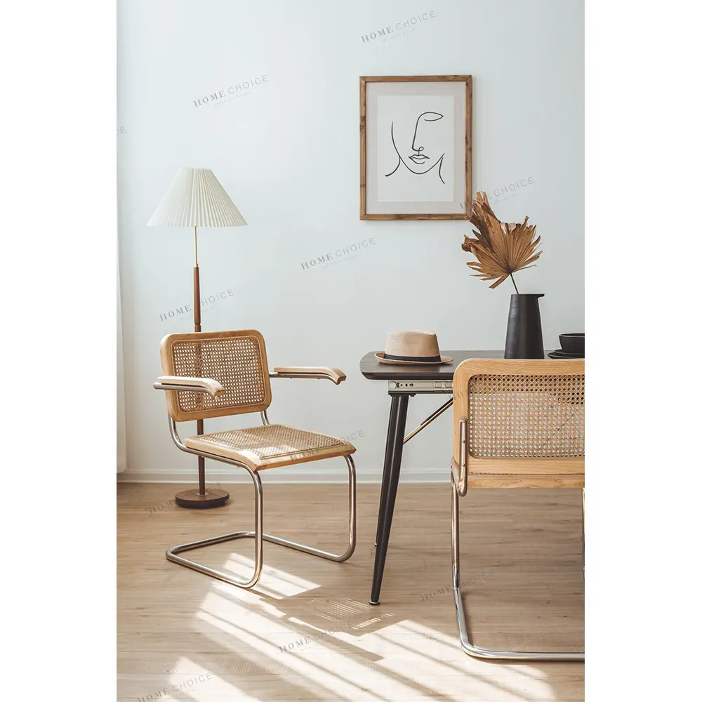 De estilo europeo de alta calidad Oficina Silla de comedor de madera marco de Metal cómodos sillones