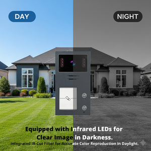 Intercomunicador <span class=keywords><strong>de</strong></span> <span class=keywords><strong>2</strong></span> Cables, Solución Integral, Monitor IPS <span class=keywords><strong>de</strong></span> 7 Pulgadas, 1024*600 HD, IP65 Resistente a la Intemperie, Solo Panel <span class=keywords><strong>de</strong></span> Llamada - Product Image 2