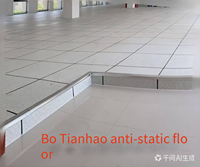 Lantai Akses Terangkat Anti-statis Keramik 600x600x35mm Langsung dari Pabrik untuk Pusat Data dan Gedung Perkantoran