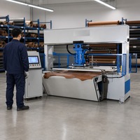 Machine de découpe de cuir à haute précision avec vision CAD, presse de découpe à l'emporte-pièce et table de convoyage