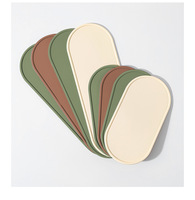 Tapis de cuisine en silicone de style nordique européen, antidérapant, multi-usages, imperméable et résistant à l'huile