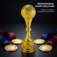 Trophées et Plaques Sportives en Métal Doré Personnalisés Professionnels en Gros avec Logo pour le Championnat de Basketball et de Football