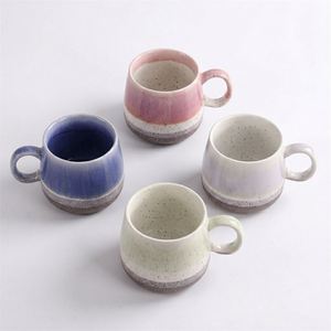 แก้วกาแฟเซรามิกเคลือบรีแอกทีฟสไตล์โบโฮสมัยใหม่แบบขายส่ง แก้วสโตนแวร์ลายจุดสำหรับใช้ในบ้าน ร้านกาแฟ และร้านอาหาร - Product Image 5