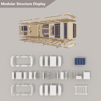 Kit de maison modulaire préfabriquée à 2 étages, 2 niveaux, en provenance de Chine, avec panneaux solaires modulaires préfabriqués et déploiement rapide
