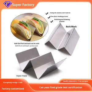 Soporte para Tortillas de Acero Inoxidable 430 de Grado Alimenticio, Fabricado en una Sola Pieza con Acabado Cepillado, para <span class=keywords><strong>Tacos</strong></span> <span class=keywords><strong>Mexicanos</strong></span>, Tortillas de Maíz, Rollos de <span class=keywords><strong>Pollo</strong></span> - Product Image 3