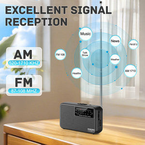 Miniradio AM FM, werkt op batterijen, koordje, uitstekende ontvangst, transistorradio's met hoofdtelefoonaansluiting, gewicht 2,7 oz, miniradio - Product Image 4